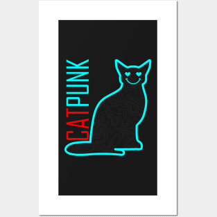 Cat punk Posters and Art